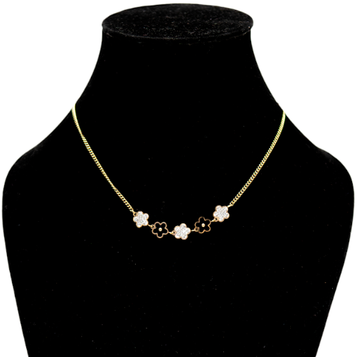 Elegant Gold Flower Necklace for Women